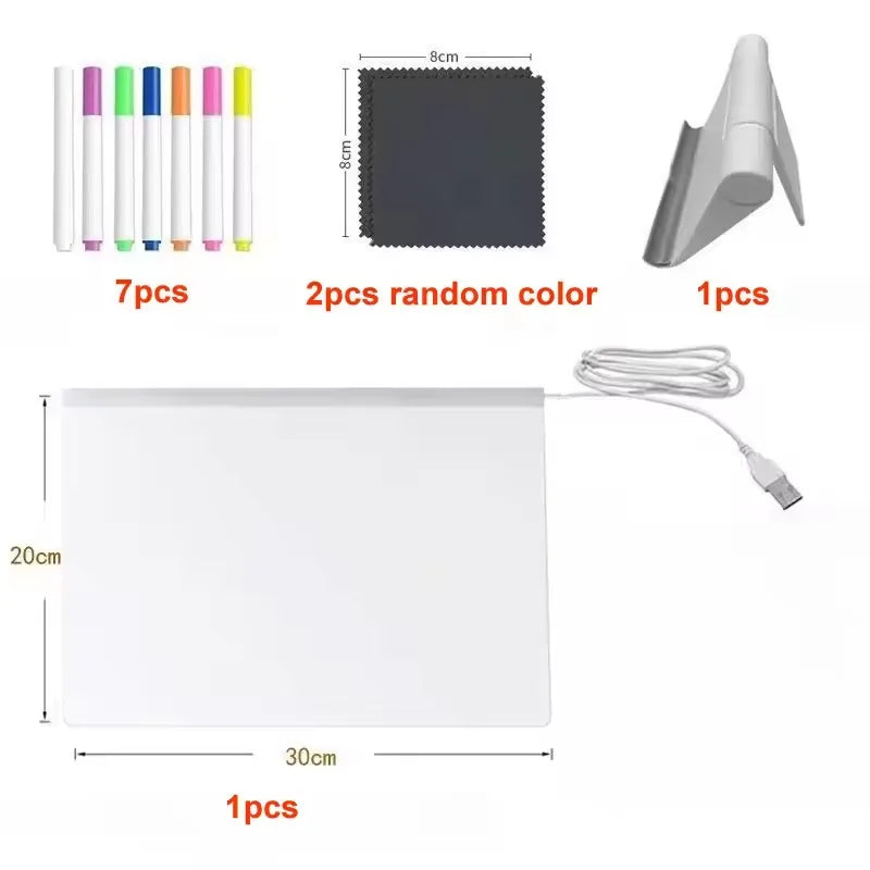 Sevair Deco LED Acrylic Writing Board, 3 Sizes