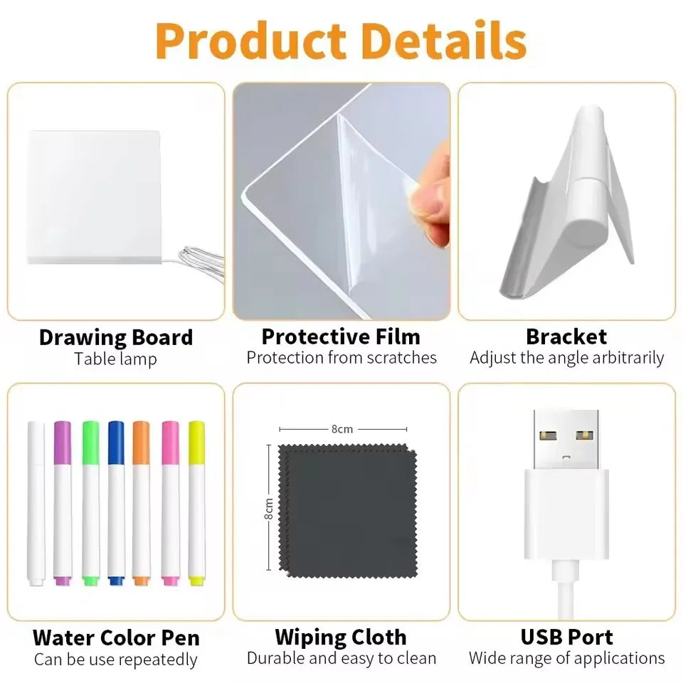 Sevair Deco LED Acrylic Writing Board, 3 Sizes