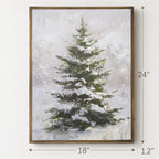 Sevair Deco Lighted Framed Snowy Tree Canvas Wall Decor