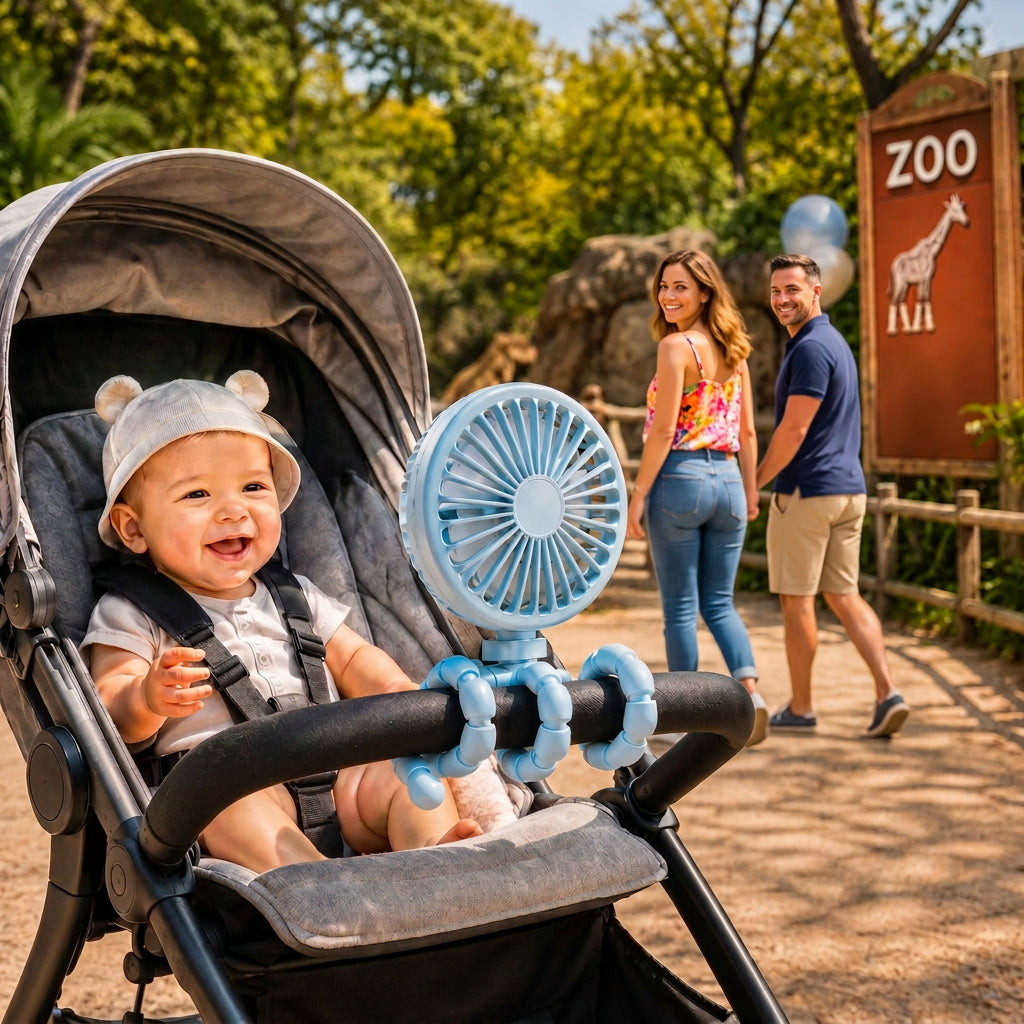 Sevair Deco Octopus Stroller Fan