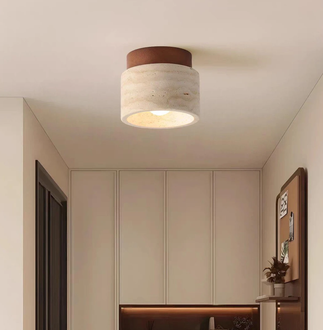Sevair Deco Travertine Ceiling Light