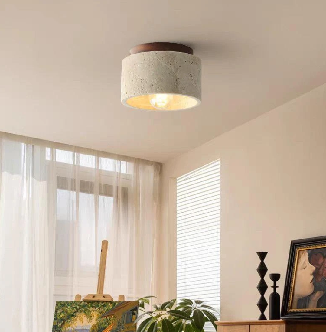 Sevair Deco Travertine Ceiling Light