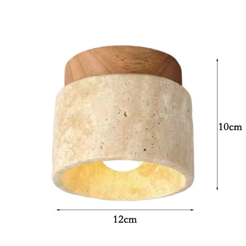 Sevair Deco Travertine Ceiling Light, Japanese Design Natural Into Your Home