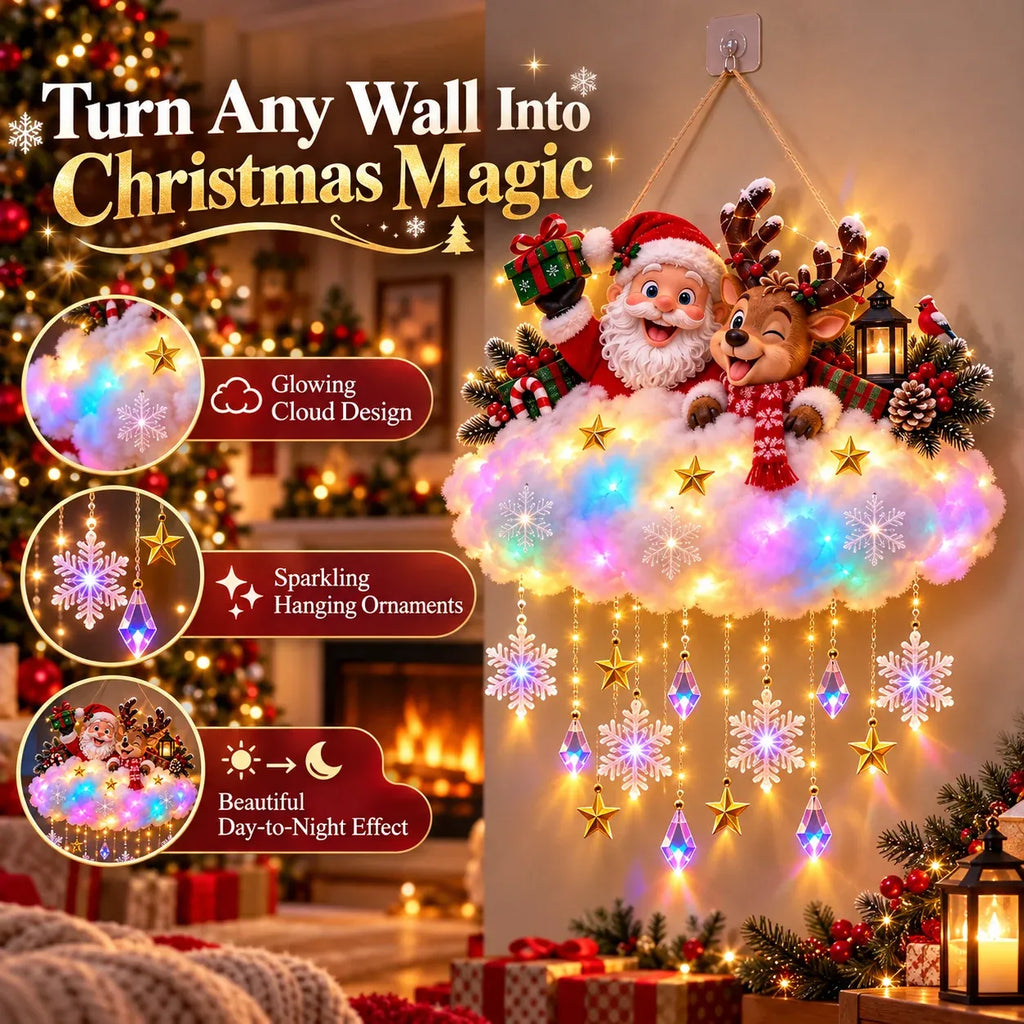 Sevair Deco Light-Up Christmas Cloud Hanging Decor