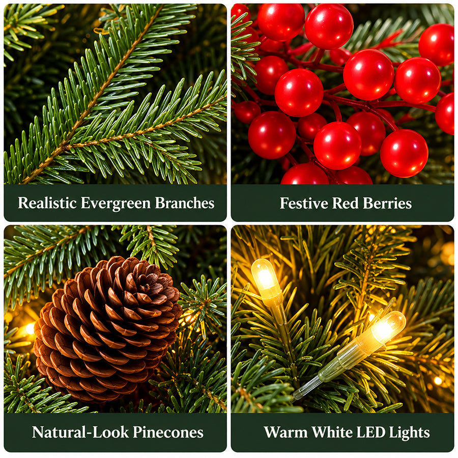 Sevair Deco Christmas Evergreen Arrangement