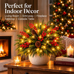 Sevair Deco Christmas Evergreen Arrangement