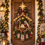 Sevair Deco DIY Lighted Christmas Nativity Scene Door Hanging Kit
