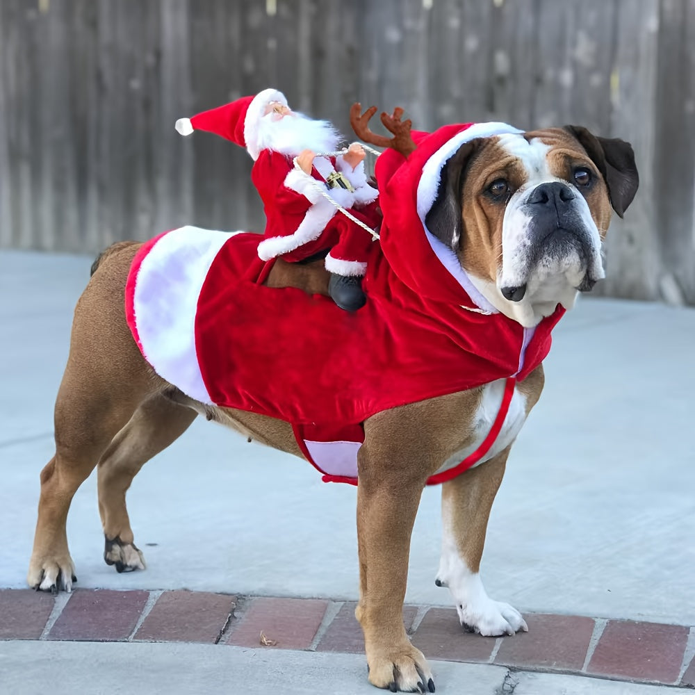 Sevair Deco Santa Carrying Dog Costume