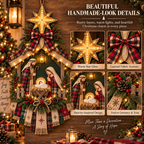 Sevair Deco DIY Lighted Christmas Nativity Scene Door Hanging Kit