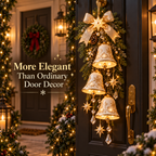 Sevair Deco Golden Bell Blessing Cascade – Lighted Christmas Door Decor