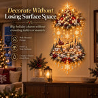 Sevair Deco Illuminated Christmas Tree & Village Wall Hanging