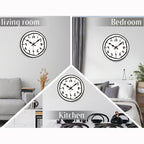 Sevair Deco Hand-Drawn Wall Clock