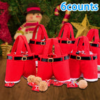Sevair Deco Santa Pants Christmas Gift Bags 6-Pack