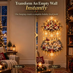 Sevair Deco Illuminated Christmas Tree & Village Wall Hanging