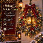 Sevair Deco a Robin Glow – Lighted Robin Christmas Wreath