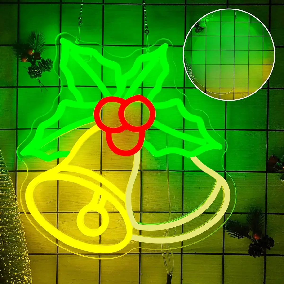 Sevair Deco Christmas Bells Neon Sign