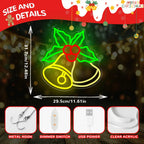 Sevair Deco Christmas Bells Neon Sign