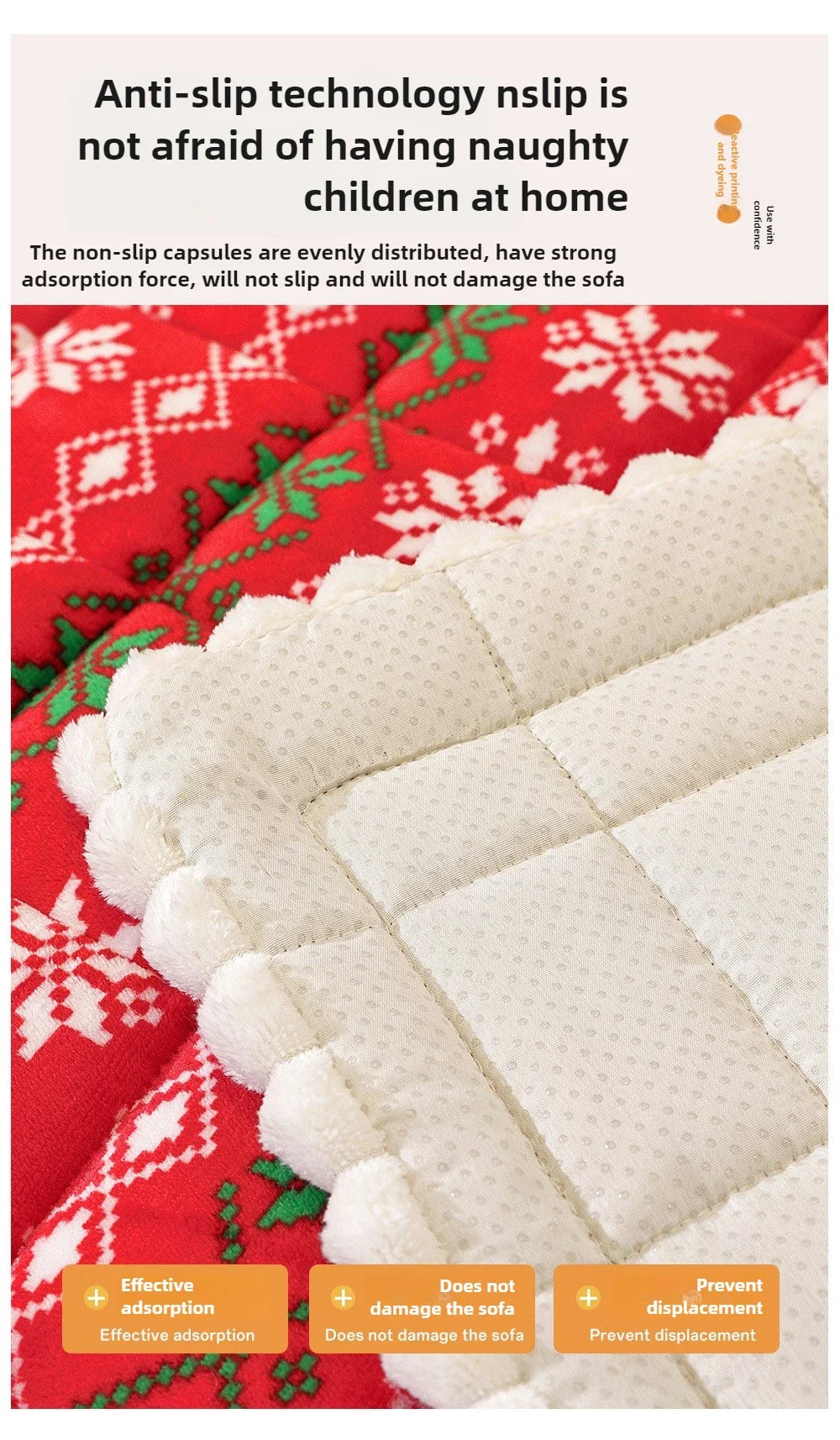 Sevair Deco Christmas Sofa Pad Cover