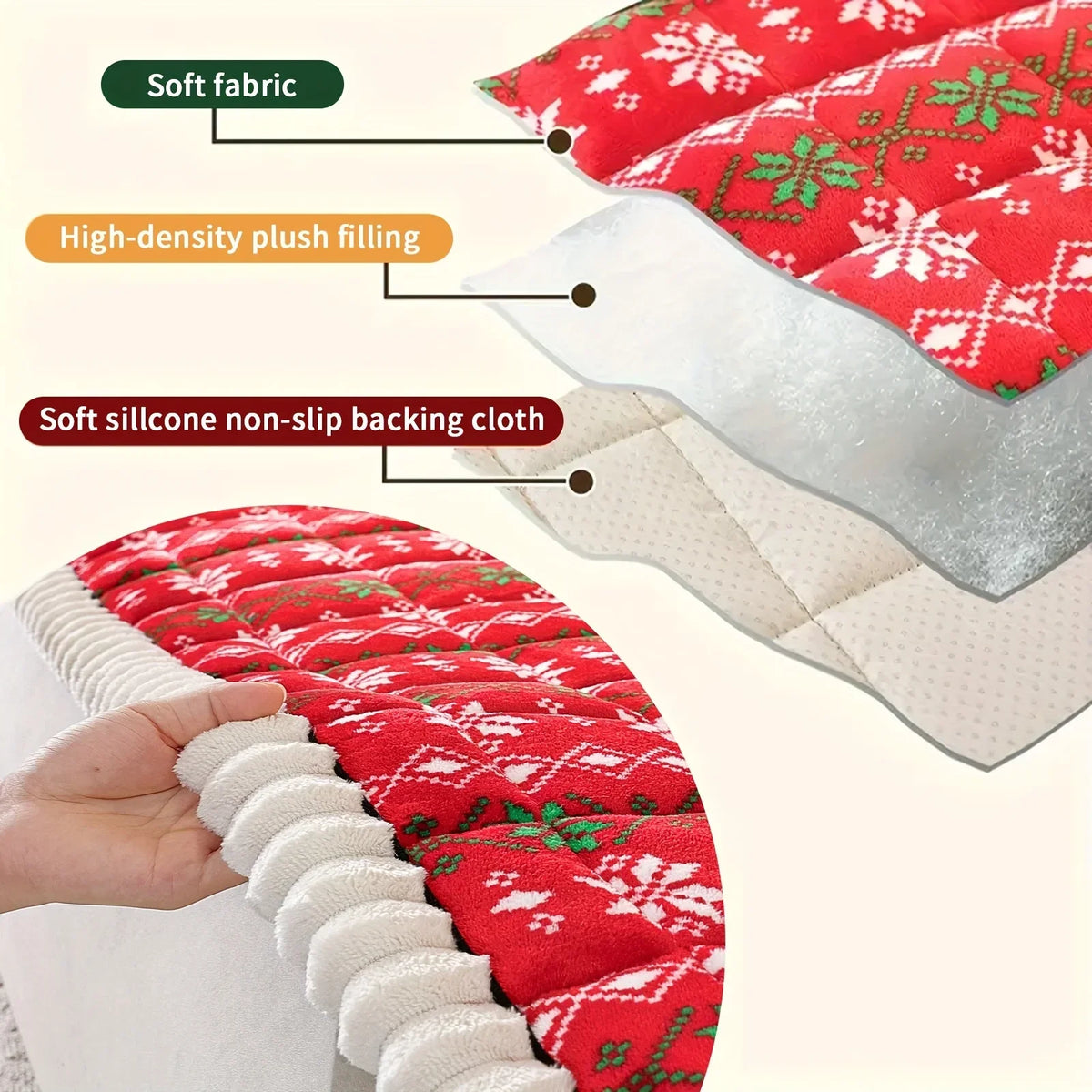 Sevair Deco Christmas Sofa Pad Cover