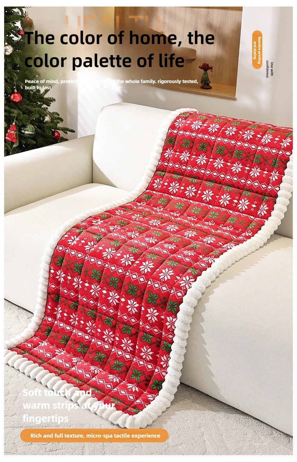 Sevair Deco Christmas Sofa Pad Cover