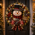 Sevair Deco Snowman Glow Christmas Wreath