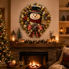 Sevair Deco Snowman Glow Christmas Wreath