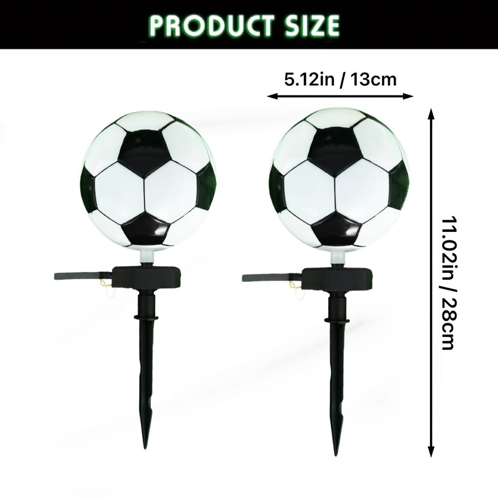 Solar Soccer Ball Path Lights 2-Pack