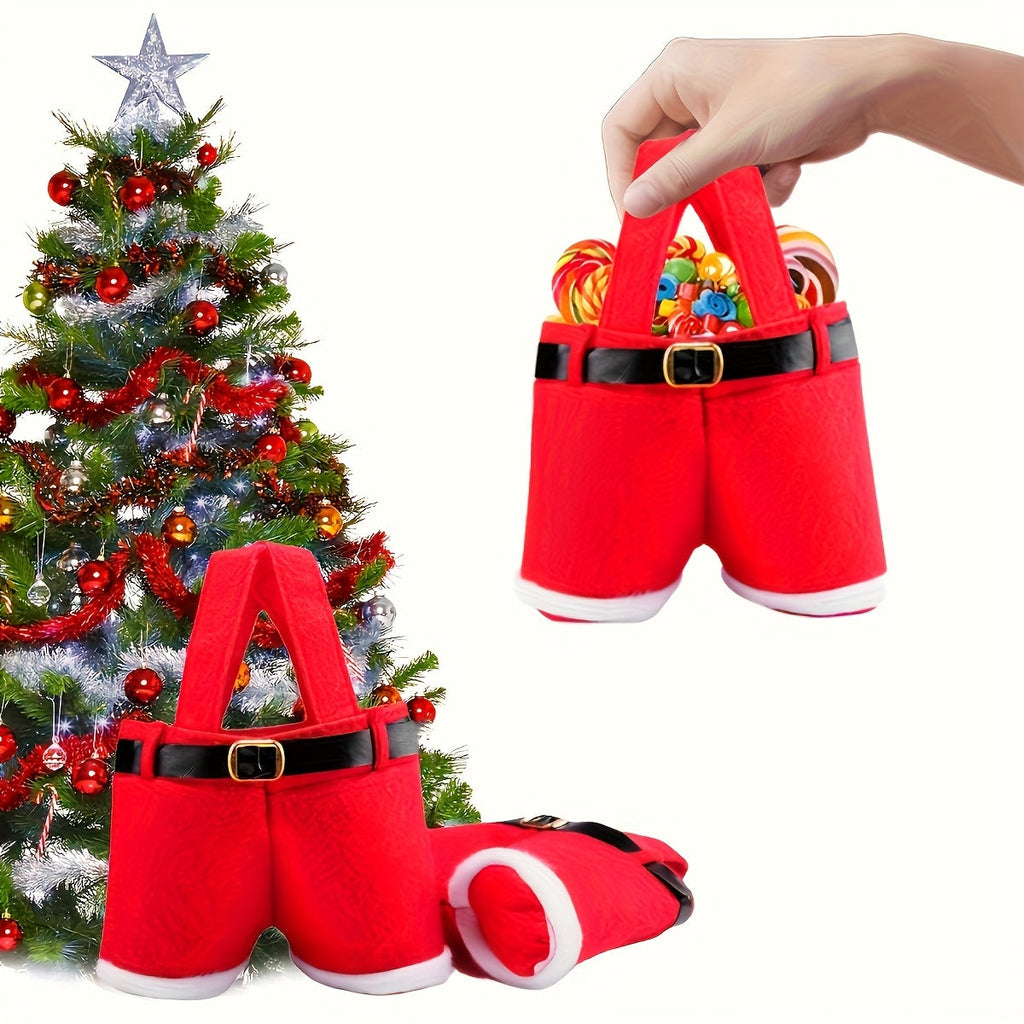 Sevair Deco Santa Pants Christmas Gift Bags 6-Pack
