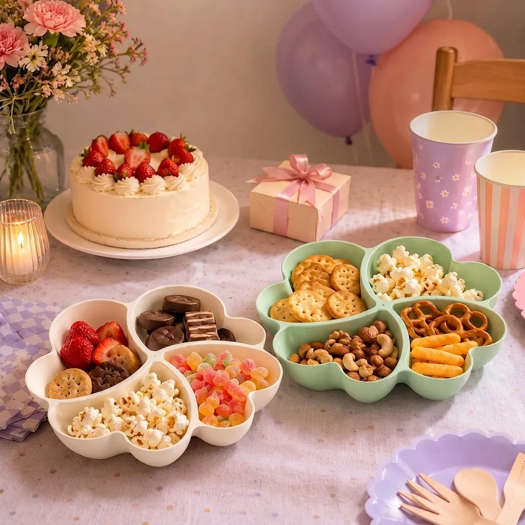 Heart-Shaped Divided Snack Tray