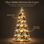 Sevair Deco Winterleaf Glow Christmas Tree