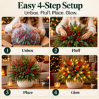 Sevair Deco Christmas Evergreen Arrangement
