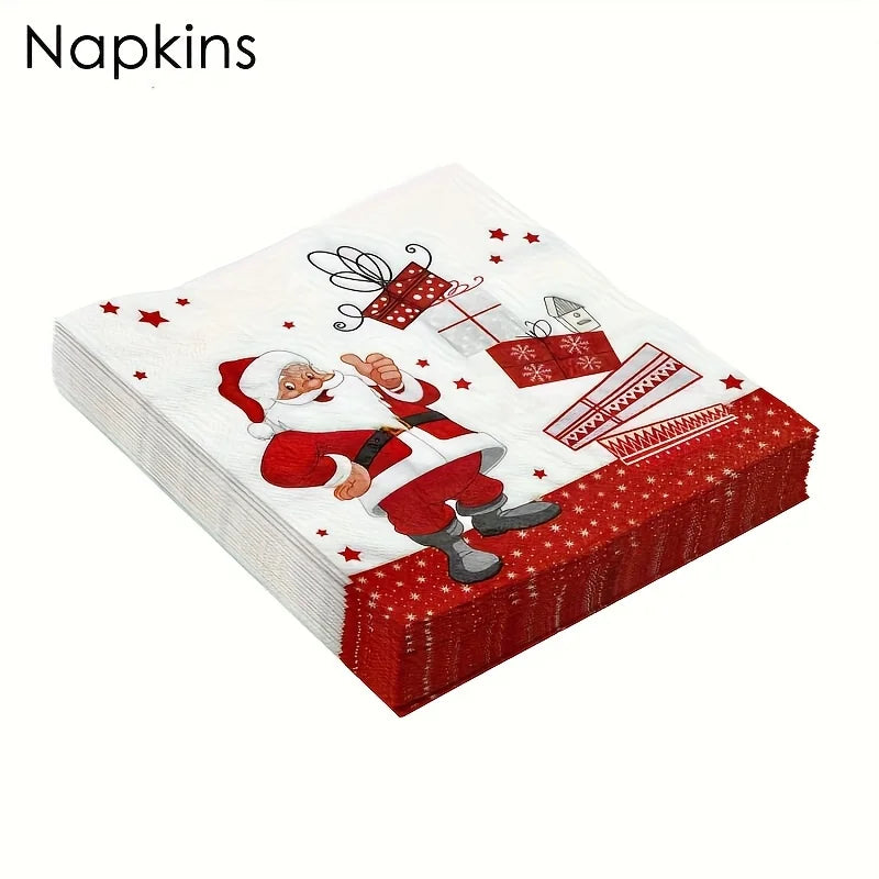Sevair Deco 3-Ply Christmas Party Napkins 11