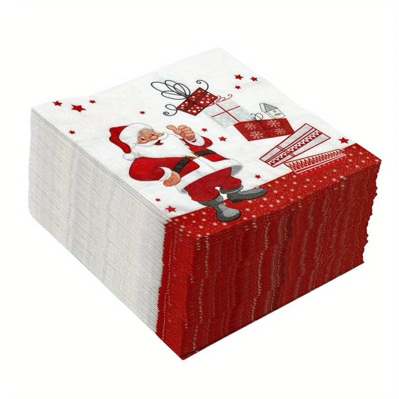Sevair Deco 3-Ply Christmas Party Napkins 3