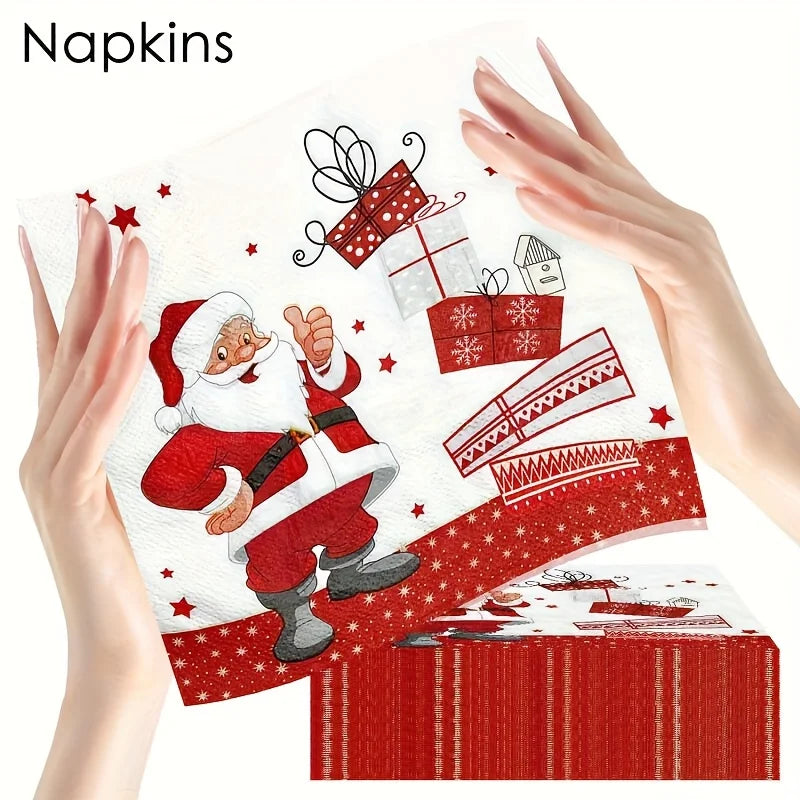 Sevair Deco 3-Ply Christmas Party Napkins 4