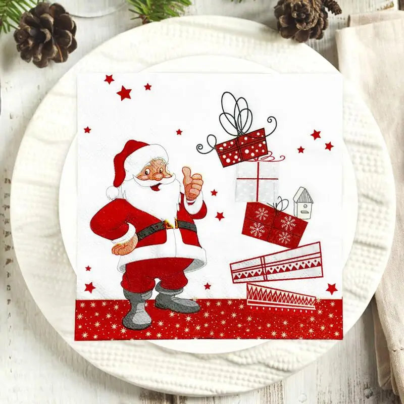Sevair Deco 3-Ply Christmas Party Napkins 7
