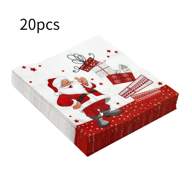 Sevair Deco 3-Ply Christmas Party Napkins 8