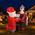 Sevair Deco 4.9FT Santa Penguin Piano Inflatable 1
