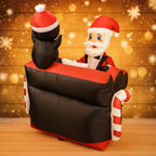 Sevair Deco 4.9FT Santa Penguin Piano Inflatable 5