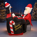 Sevair Deco 4.9FT Santa Penguin Piano Inflatable 7