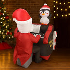 Sevair Deco 4.9FT Santa Penguin Piano Inflatable 8