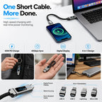 Sevair Deco 4-in-1 Keychain Fast Charging Cable connector overview