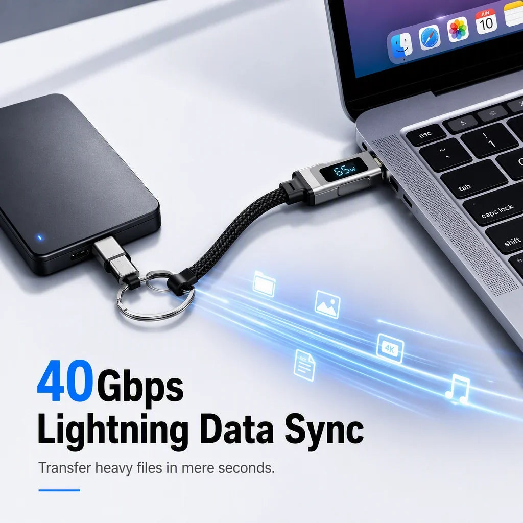 Sevair Deco 4-in-1 Keychain Fast Charging Cable data transfer