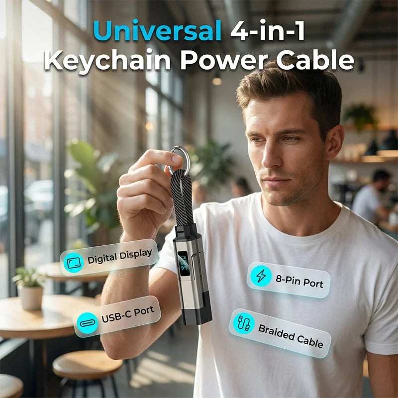 Sevair Deco 4-in-1 Keychain Fast Charging Cable everyday carry