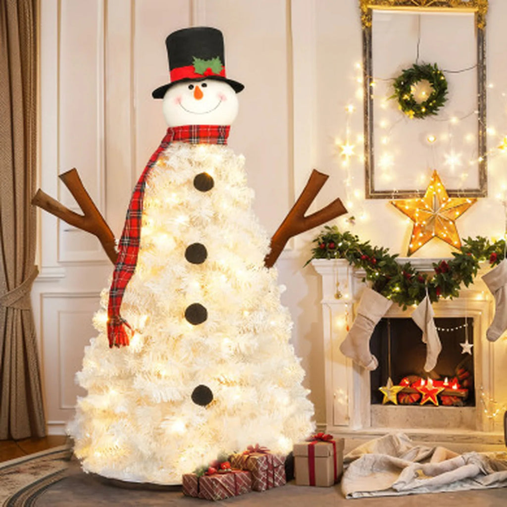 Sevair Deco 4FT Pre-Lit Snowman Christmas Tree 2