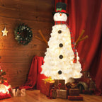 Sevair Deco 4FT Pre-Lit Snowman Christmas Tree 4