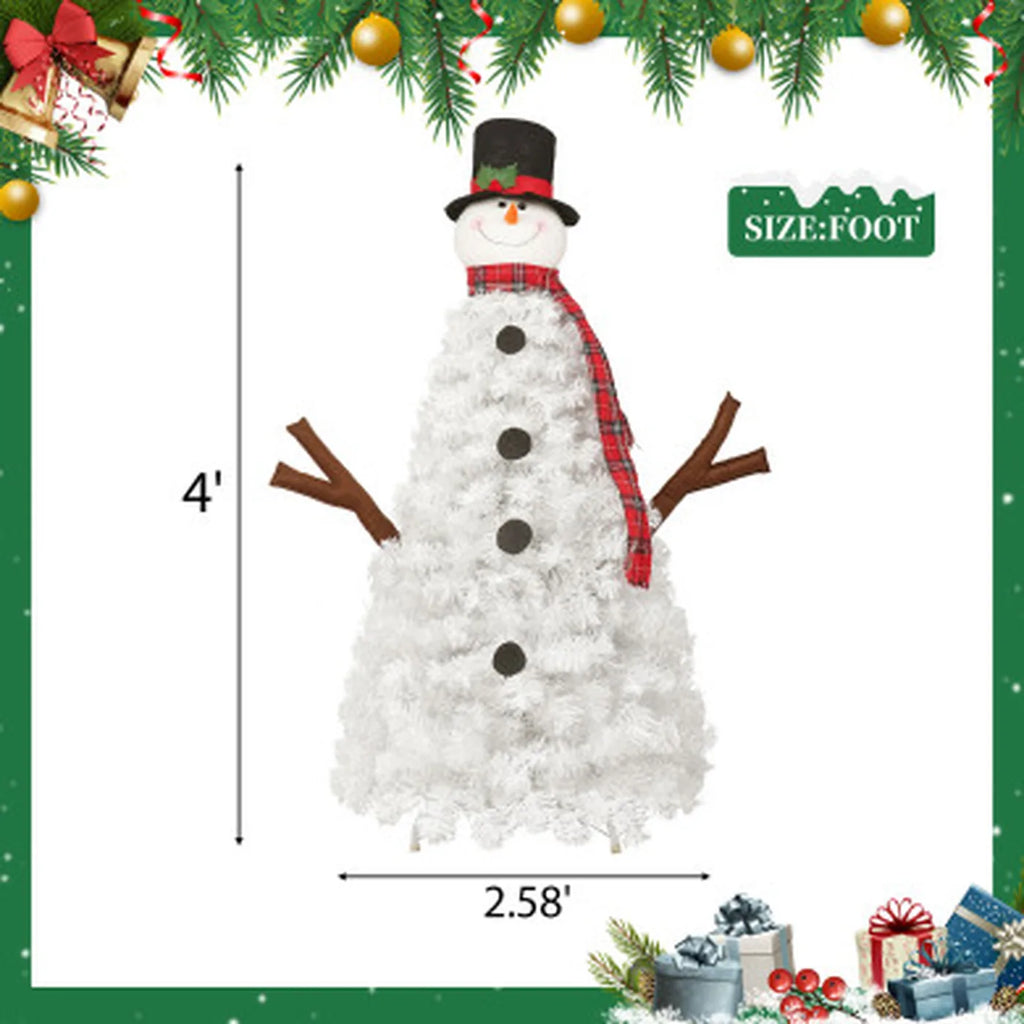 Sevair Deco 4FT Pre-Lit Snowman Christmas Tree 8
