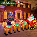 Sevair Deco 5FT Inflatable Santa Sleigh with Reindeer 6
