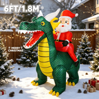 Sevair Deco 6FT Inflatable Santa Dragon 3