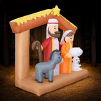Sevair Deco 6FT LED Nativity Scene Inflatable angled view
