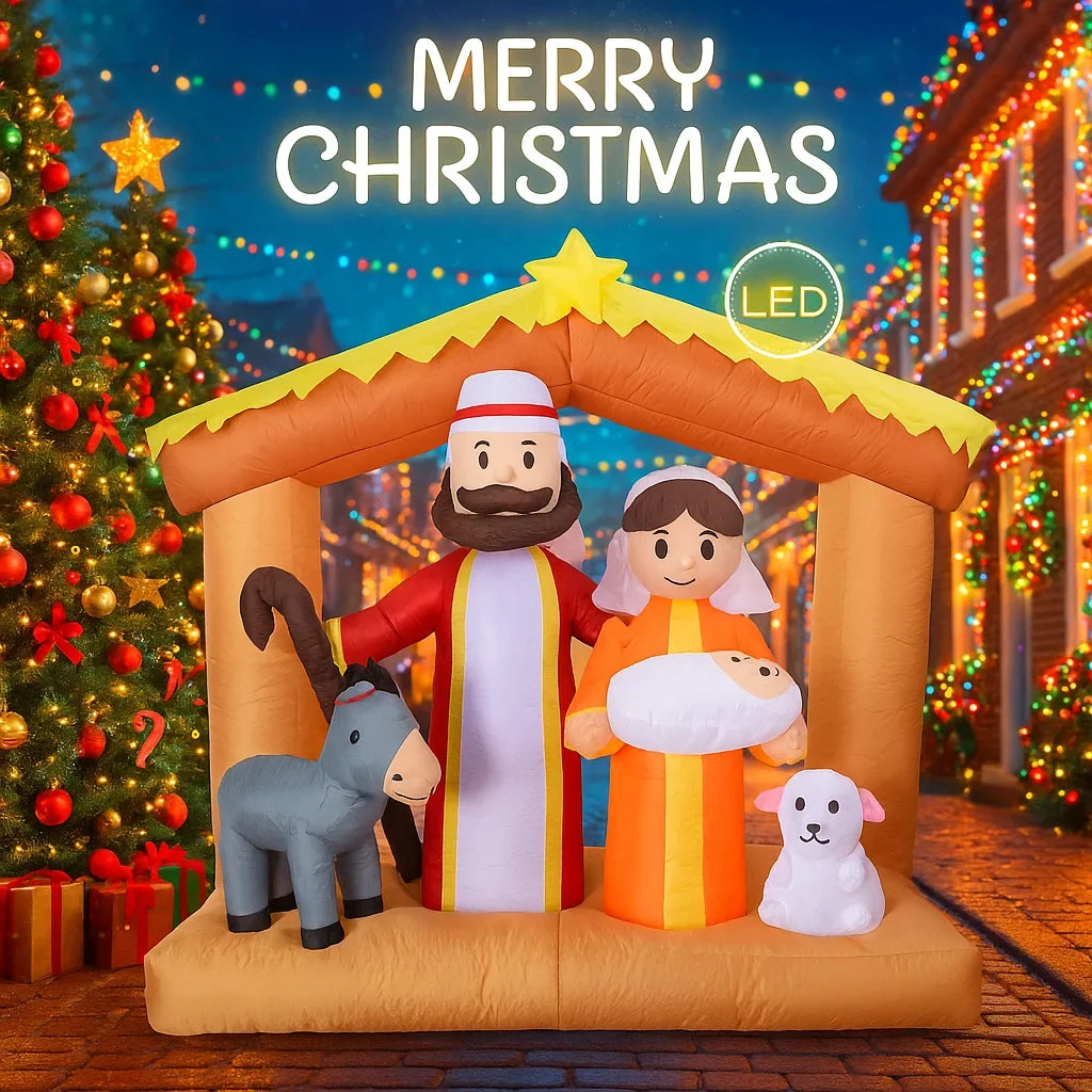 Sevair Deco 6FT LED Nativity Scene Inflatable LED display